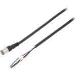 XS3F-M421-405-R, Соединительный кабель, M8, PIN 4, прямой, 5м, вилка, 1А, 0-70°C