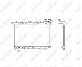Фото 1/8 53583, Радиатор охлаждения NISSAN 100 NX 90-94, SUNNY 92-00, SUNNY II 88-91, SUNNY III 90-00,