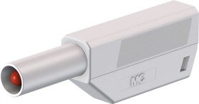 4 mm plug, solder connection, 0.75-2.5 mm², CAT III, white, 22.2657-29
