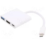 AK-AD-57, Адаптер, USB 3.0, USB 3.1, никелированные, 0,2м, Цвет: серебро