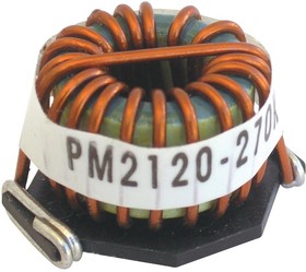 Фото 1/2 PM2120-101K-RC, Тороидальный индуктор, сильноточный, Серия PM2120, 100 мкГн, 6.1 А, 0.035 Ом, ± 10%