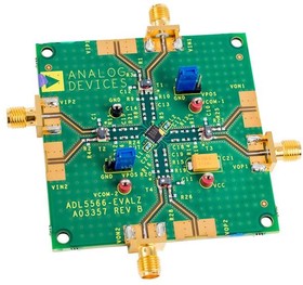 Фото 1/2 ADL5566-EVALZ, RF Development Tools 4.5 GHz Ultrahigh Dynamic Range, Dual Differential Amplifier