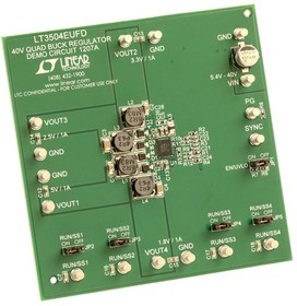 DC1207A, Power Management IC Development Tools Quad 40V/1A Step-Down Switching Regulator with 100% Duty Cycle Operation