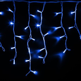 255-203, Гирлянда Айсикл (бахрома) светодиодный, 4,0 х 0,6 м, белый провод "КАУЧУК", 230 В, диоды синие, 128