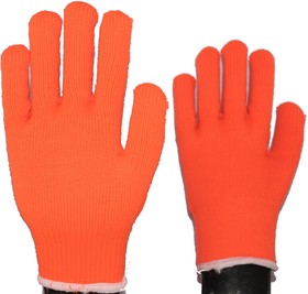 Утепленные акриловые перчатки с начесом 10 класс, 100 пар/упаковка GHG-03-2