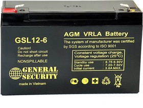 GSL 12-6, аккумулятор свинцовый