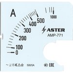 Aster Шкала к амперметру AMP-771 500/5 А SC771-500