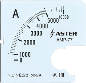 Фото 1/2 Aster Шкала к амперметру AMP-771 5000/5 А SC771-5000