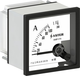 Фото 1/3 Aster Амперметр AMP-771 10А (прямой) класс точности 1,5 AMP771-10