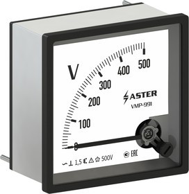 Фото 1/3 Aster Вольтметр VMP-991 0-500В класс точности 1,5 VMP991-500