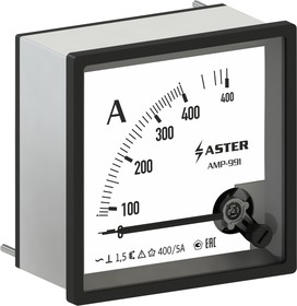 Фото 1/3 Aster Амперметр AMP-991 50А (прямой) класс точности 1,5 AMP991-50