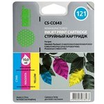 Картридж струйный Cactus CS-CC643 многоцветный для №121 HP DeskJet D1663/D2563/ ...