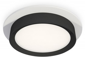 Фото 1/2 Ambrella Комплект встраиваемого светильника XC8050002 SWH/PBK белый песок/черный полированный GX53 (C8050, N8113)