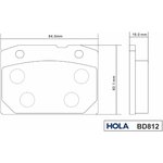 BD812, Колодки тормозные ВАЗ-2101 передние (4шт.) HOLA