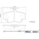 BD821, Тормозные колодки дисковые LADA Largus RENAULT Logan, Sandero/Stepway ...