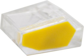 Фото 1/2 Elvert Зажим разветвительный втычной четырехгнездовой прозрачный с желтой вставкой макс.сечение 2,5 кв.мм 24 А (1 пакет/50 шт.) TC-254