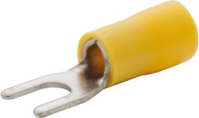 Фото 1/2 Engard Наконечник вилочный изолированный НВИ 4,0-6,0 отверстие под М8, цвет желтый (1 пакет/50 шт.) NVI-6-8-Y