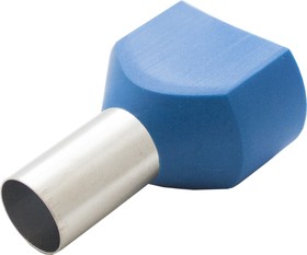 Фото 1/2 Engard Наконечник штыревой втулочный изолированный двойной НШВИ(2) 16-14 цвет синий (1 пакет/50 шт.) NSHvI2-16-14-B