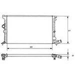 58946, Радиатор охлаждения CITROEN XANTIA 94-03,