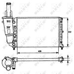 58951, Радиатор охлаждения FIAT PUNTO 93-00, LANCIA Y 95-03,