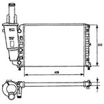 58951, Радиатор охлаждения FIAT PUNTO 93-00, LANCIA Y 95-03,