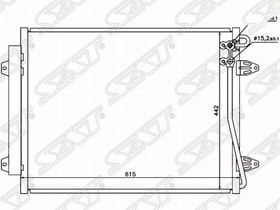 Радиатор кондиционера Volkswagen Passat 05-15 / Passat CC 08-16