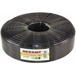 Фото 2/2 01-2222, Кабель коаксиальный RG-6U+Cu, 75 Ом, Cu/Al/Cu, 64%, бухта 100 м, черный OUTDOOR (за 1 м)