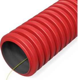 Труба гофрированная двустенная ПНД гибкая тип 450 SN34 с/з красная d32 100м PR15.0250