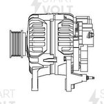 Генератор для а/м VAG Octavia I (00-) 1.6i/1.8T/Golf IV (00-) 1.4i/1.6i 70A ...