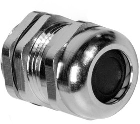 Фото 1/2 Elvert Кабельный ввод (сальник) латунный никелированный резьба PG16, диаметр кабеля 10-14 мм PGm-16