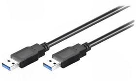 Фото 1/2 93928, Кабель USB 3.0 с обеих сторон,вилка USB 3.0 1,8м черный