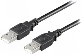 Фото 1/2 93593, Кабель USB 2.0 вилка USB A,с обеих сторон 1,8м черный