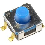 7914G-1-000E, SWITCH, TACTILE, SPST-NO, 100mA, 16VDC, SMD, FULL REEL