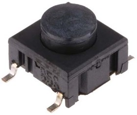 Фото 1/3 3ESH9-08.0, IP67 Black Button Tactile Switch, SPST 50 mA @ 24 V dc 2.9mm PCB