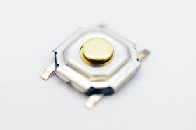 Фото 1/4 SKQGABE010, Switch Tactile N.O. SPST Round Button Gull Wing 0.05A 12VDC 1.57N SMD T/R