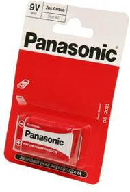 Фото 1/2 Panasonic Zinc Carbon 6F22RZ/1BP R6F22RZ BL1, Батарея