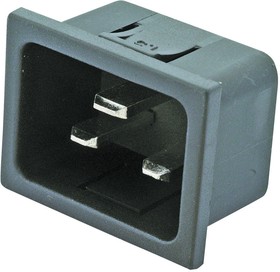 4793.4000.21, Conn Inlet PL 3 POS Faston ST Panel Mount 3 Terminal 1 Port
