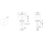 36-2671, Выключатель клавишный 12V 30А (3с) ON-OFF черный ОВАЛ с синей LED ...