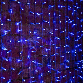 Фото 1/5 235-303, Гирлянда "Светодиодный Дождь" 2х1,5м, постоянное свечение, прозрачный провод, 230 В, диоды СИНИЕ