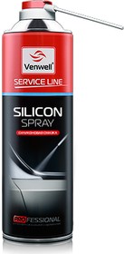 Фото 1/10 VW-SL-044-RU, Venwell Силиконовая смазка Silicon Spray (аэрозоль) 500 мл