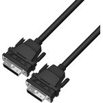GCR-52533, GCR Кабель 1.5m DVI-D, черный, OD 8.5mm, 28 AWG, DVI/DVI, 25M/25M ...