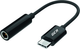 Фото 1/2 GCR-52308, GCR Переходник USB Type C   3.5mm mini jack, гибкий, черный