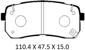 PBP019KOR, Колодки тормозные дисковые задние KIA: SORENTO 15- (произведено в Корее)