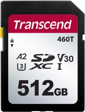 TS512GSDC460T, 512 GB Industrial SDXC SD Card, V30