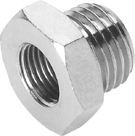 NPFC-R-G18-M5-MF, NPFC Series Reducer Nipple, G 1/8 Male to M5, Threaded Connection Style, 8030307