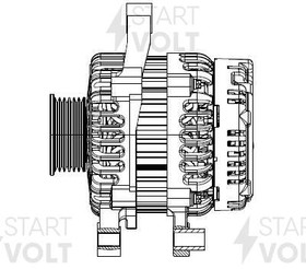 Генератор для а/м Chery Tiggo 4 (18-) 2.0i/Tiggo 2 (16-) 1.5i 85A STARTVOLT LG 2716