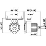 РИФ Розетка 12В на кронштейне RIF22-4-1008700