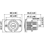 РИФ Розетка USB 3,1А c монтажной панелью RIF22-4-1008800