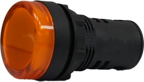 Фото 1/2 Elvert Лампа сигнальная компактная ф22 LED 230В желтая IP44 LS3-22D/Y220