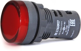 Фото 1/2 Engard Лампа сигнальная компактная ф22 LED 230В красная IP44 LS-3-22D/R220